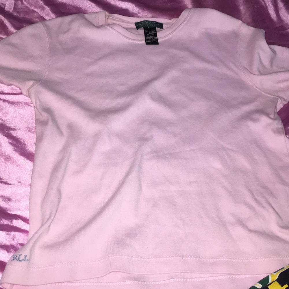 Ralph Lauren petite light pink t shirt